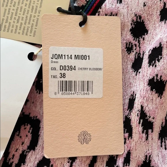 NWT Roberto Cavalli Leopard Cherry Blossom Bodycon Dress - Picture 7 of 13